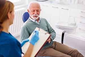 a patient undergoing a dental checkup 